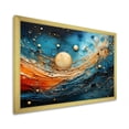 thumbnail image 4 of Designart "Blue Background Planetary Harmony In Beige" Astrology Picture Framed Wall Decor, 4 of 5