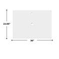 thumbnail image 4 of Modern 30" Solid Surface Minimalist Thin Vanity Countertop - White, 4 of 5