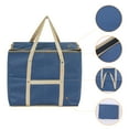 thumbnail image 3 of Unique Bargains 1 Pack Clothes Storage Bags Moving Bags Navy Blue 24*20*16in, 3 of 7