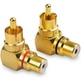 thumbnail image 1 of Cable Matters 2-Pack Right Angle RCA Adapter, 90 Degree RCA Adapter, 1 of 7