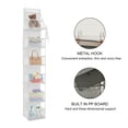 thumbnail image 5 of Over The Door Hanging Pantry Organizer, 6 Shelf Hanging Storage Closet Organizer with Large Clear Plastic Pockets for Bathroom Bedroom Closet, White, 5 of 7
