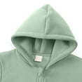 thumbnail image 6 of KPOPLK Big Girls Zip Up Hoodie Kids Full Zipper Hooded Fashion Sweatshirt(Light Green,6-7 Years), 6 of 9
