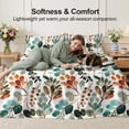 thumbnail image 4 of Flymme Watercolor Leaf Sheet Set Twin Size,Teal Green Orange Botanical Print Bed Sheets for Women Teens,Nature-Inspired Boho Bed Set for Bedroom Decor, 4 of 6