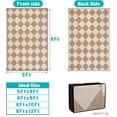 thumbnail image 3 of Findosom Outdoor Rug Waterproof 5'x8' Patio Rugs Foldable Reversible Camping Mat for RV,Deck,Porch,icnic,Beach,Balcony,Beige & Brown, 3 of 9