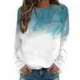 thumbnail image 1 of Automne Femmes Manches Longues Col Rond Imprimé Chandail Léger Sans Capuche Chandails Coupe Décontractée Blouse Chandail de Noël Femmes Chandails Cool Femmes Grande Taille Chandail à Capuchon Athlétique Garçons Taille, 1 of 5