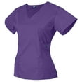 thumbnail image 3 of Medgear Women's 12-Pocket Jogger Scrub Set, Eggplant, XS, 3 of 3