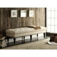 thumbnail image 3 of Linon Isabelle Linen Tufted Bench, Multiple Sizes and Colors, 3 of 4