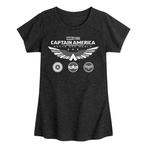 Marvel Captain America: Brave New World - Icons - Toddler And Youth Girls Fitted Short Sleeve Graphic T-Shirt