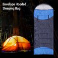 thumbnail image 2 of Washed Cotton Liner Envelope Thermal Sleeping Bag Hooded Waterproof Sleeping Bag for Camping, 2 of 6