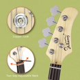 thumbnail image 6 of 4-String Electric Bass Guitar with 20W Bass Amp Kit, Right-Handed Rosewood Fingerboard Electric Bass with Carry Bag, Shoulder Strap, Amp Wire, Plectrum and Spanner Tool (Yellow), 6 of 9