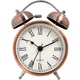thumbnail image 1 of Reloj despertador de viaje Retro, silencioso, sin tictac, reloj analógico de cuarzo con doble campana, funciona con pilas (sin incluir pilas), 1 of 5