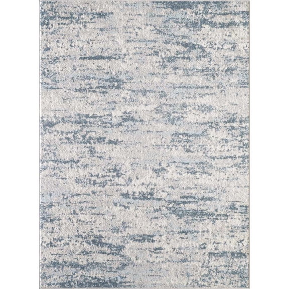 Loomaknoti Lenoria Germayn 5' x 7' Blue Abstract Indoor Area Rug