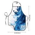 thumbnail image 4 of Fuzoiu Blue White Fluid Art Print Waterproof Apron, Kitchen Apron for Women Men Chef, Apron for Christmas Dinner Party Cooking Baking Crafting House Cleaning Kitchen, 4 of 7