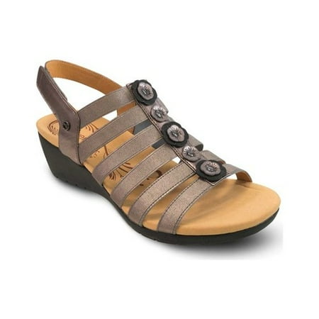 

Women s Revere Comfort Shoes Bari Floral Wedge Sandal