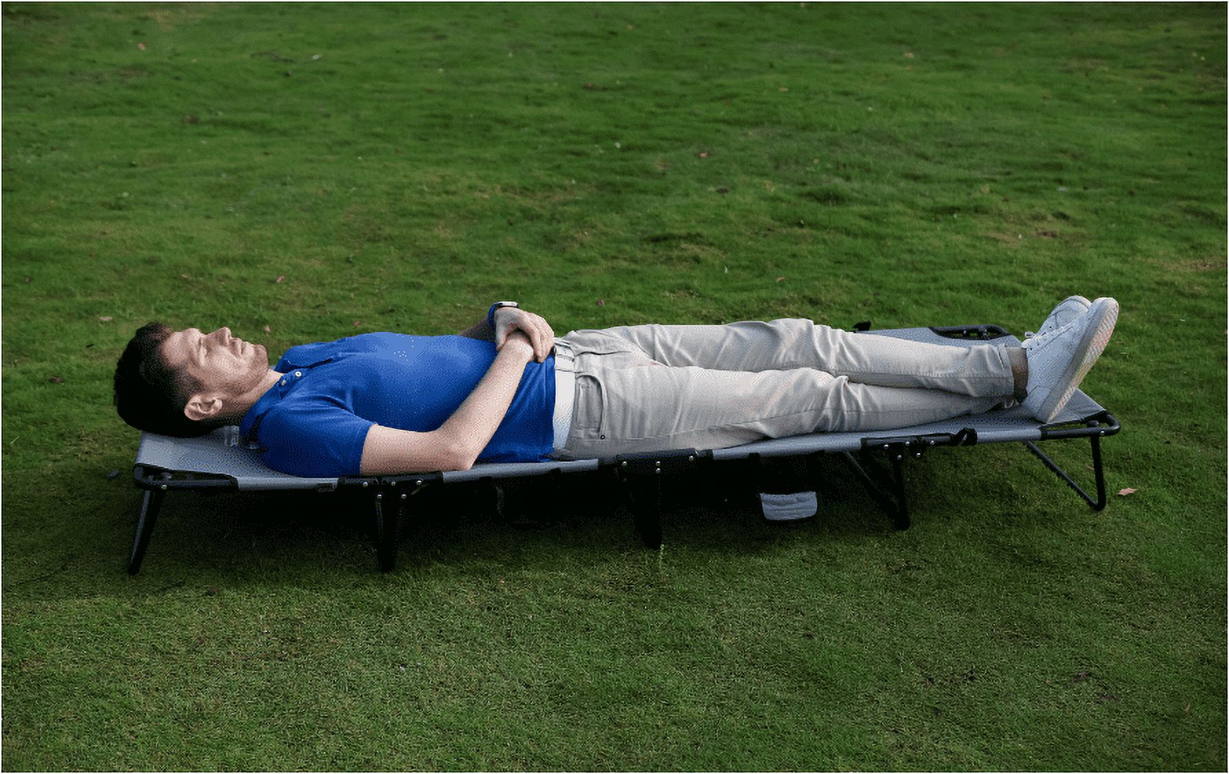 OZARK TRAIL FOLDING CAMPING COT FOR ADULTS, GRAY