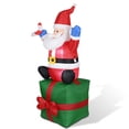 thumbnail image 3 of Kit de luz LED iluminada de Papá Noel, regalo, iluminación navideña, decoración de vacaciones, moldes de adorno de plástico, enchufe actual para porche AU Eigraketly HA009022-04B, 3 of 6