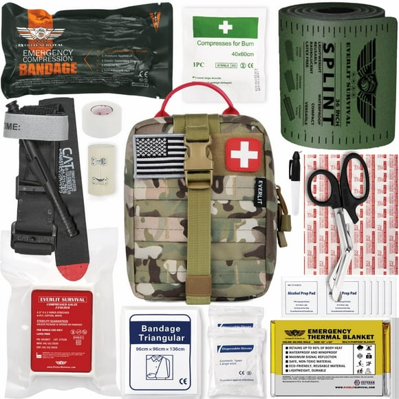 Kit de trauma de emergencia EVERLIT con torniquete CAT y férula de 91 cm