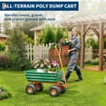 thumbnail image 7 of 7 Cubic Ft Garden Cart 1200lb Capacity, Heavy Duty Yard Dump Wagon with 180° Swivel Handle, No-Flat All-Terrain Wheels, Easy Quick-Release Dumping, for Landscaping, Lawn & Farm Use, 7 of 7