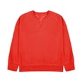 thumbnail image 2 of Boys Waffle Thermal Knit Tees Raglan long Sleeve V Neck Shirt Kids Casual Loose Basic Tops for Kids Boys 4-14Y, 2 of 6