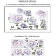 thumbnail image 4 of Pegatinas de pared Pegatinas de pared de flores de peonía morada Decoración del hogar Decoración de la sala de estar Decoración de la habitación de los niños Decoración del dormitorio, 4 of 5