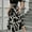 Black White, variant on Women's Summer Short Sleeve Color Block Maxi Dress, Print Belted A-Line Casual Daily Vacation Dress