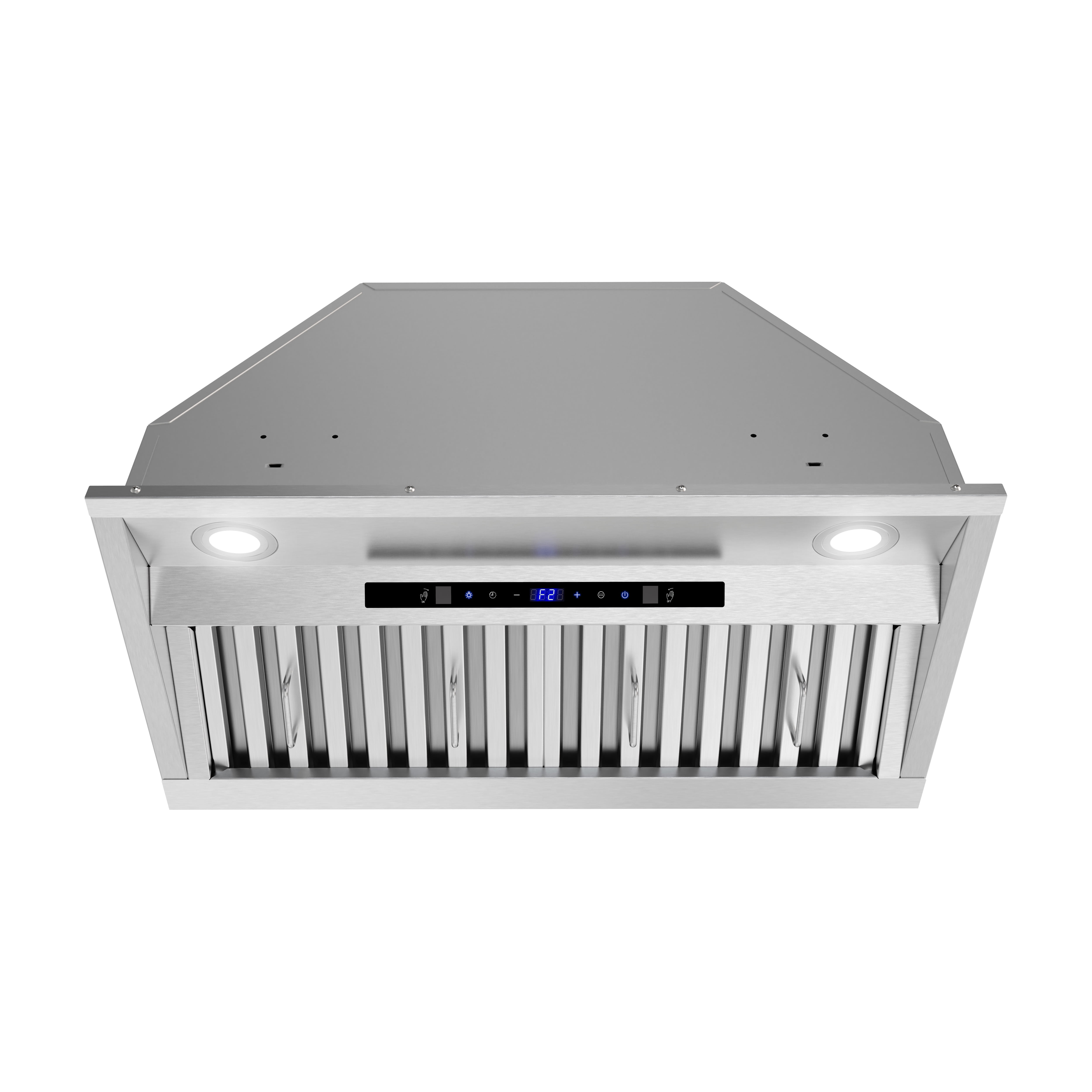 Streamline 28 in. Lamon Ducted Insert 350 CFM Range Hood in Brushed Stainless Steel with Baffle Filters, Touchpad Control, LED Lights