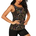thumbnail image 2 of Easygdp Decorative Feathers Women's Workout Tank Top, Running Top, Hiking Shirt, Quick-Dry for Running, Yoga, Hiking - XX-Large, 2 of 9