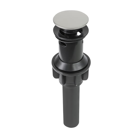 Bathroom Sink Pop-Up Drain Assembly with Overflow for vanity, Brushed Nickel