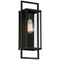 thumbnail image 2 of Possini Euro Design Jericho Modern Outdoor Wall Light Fixture Textured Black Metal 19" Clear Glass Panel for Post Exterior Barn Deck House Porch Yard, 2 of 9