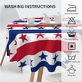 thumbnail image 6 of USA Flag Checkered Tablecloth Round 60\u201dx60\u201d Stars Patriotic Table Cloths for Parties Waterproof Fabric Protector for July 4th Independence Day Small Tablecloths Decor for Party Holiday Home, 6 of 6
