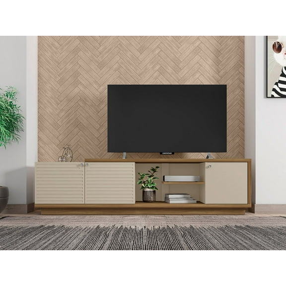 Lider Design Mid Century Modern LAS VEGAS TV Stand Sliding Door for TVs up to 75 inches