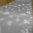 thumbnail image 4 of Brocade Table Runner Christmas Holiday Collection Glittery Trees Silver, 4 of 4