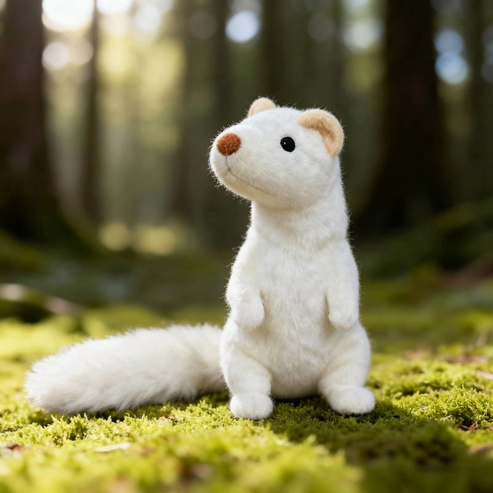 48cm Squeaky Ferret-Shaped Pet Toy, Double-Layer Stuffing-Free Plush Chew Toy for Dogs & Cats, Built-in Airbag Interactive Bite Toy for All Pet Sizes