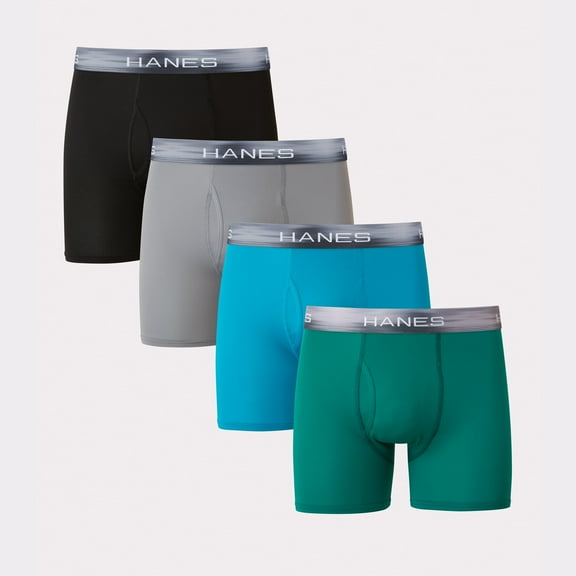 Hanes Boxer Brief 4-Pack Sport Men X-Temp Air Lightweight FreshIQ Assorted S-2XL