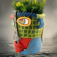 thumbnail image 3 of Abstract Rainbow Planter, Graffiti Face Planter with Drainage, Flower Plant Pots for Indoor Plants A Large Size, 3 of 6