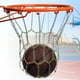thumbnail image 1 of Red de baloncesto con cadena de metal, repuesto de red de baloncesto resistente (dorado y plateado), 1 of 7