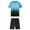 Blue, variant on TSADFHJI Men's Pajamas Men's Summer Outdoor Sports Q Uick Drying Short Sleeved Shorts Running Casual Two Piece Set M Dark Gray
