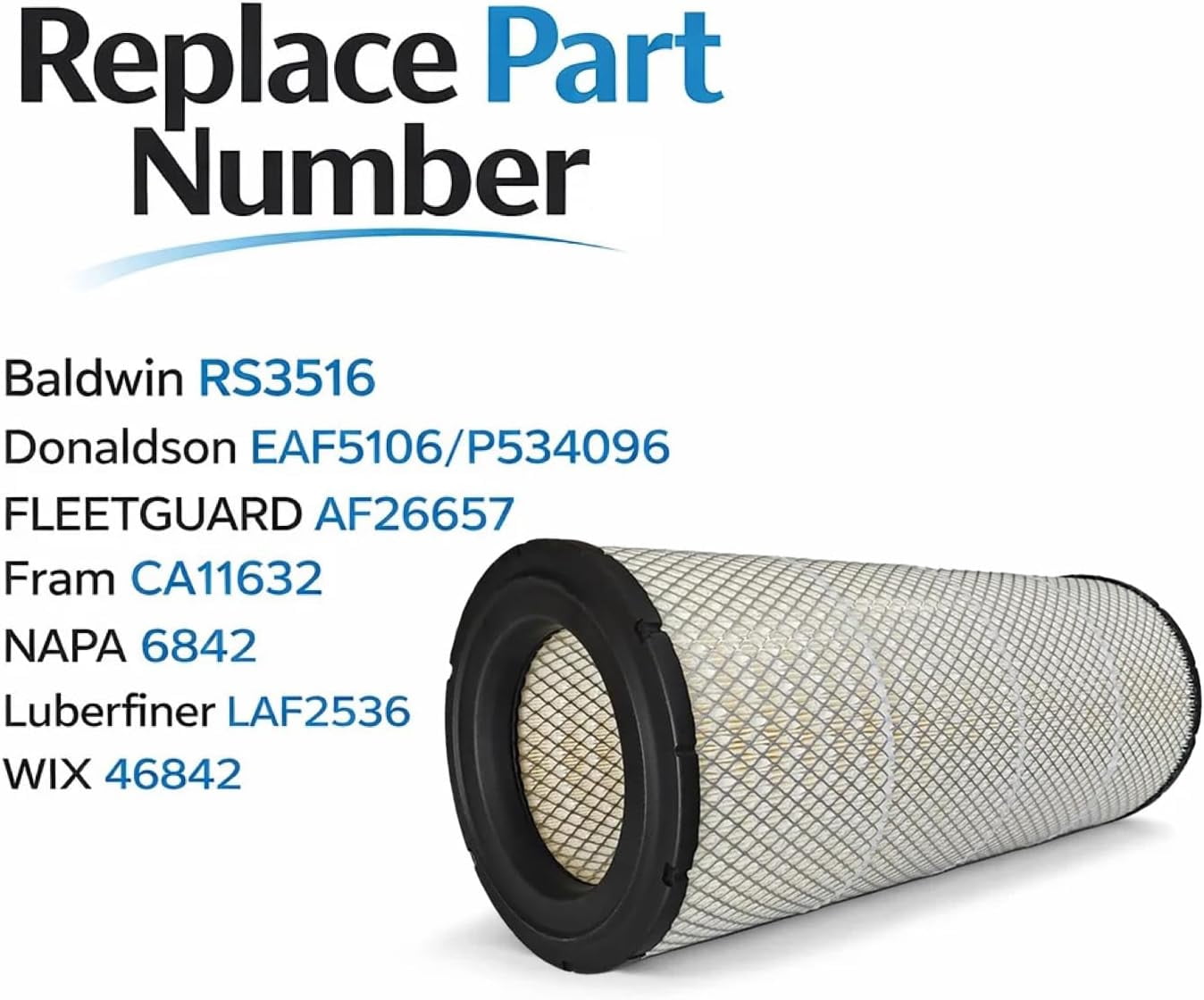 Engine Air Filter Compatible With Select for PETERBILT 357 377 378 379 382 384 385 386 387/ Argosy FL Accessories Parts Replaces LAF2536 AF25219 AF26657 46842