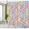 thumbnail image 5 of Ambesonne Geometry Shower Curtain, Colorful Curve Pattern, 69"Wx84"L, Multicolor, 5 of 5