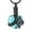 Black-Light Blue, variant on Heart Cremation Urn Necklace for Ashes with Birthstone Stainless Steel Waterproof Memorial Cremation Jewelry for Ashes Memorial Ash Necklace