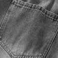 thumbnail image 6 of Leesechin Men's Drawstring Elastic Waist Flap Pocket Straight Cargo Jean Denim Shorts, 6 of 8