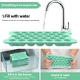 thumbnail image 4 of Mini Ice Cube Tray with Lid and Bin: TINANA Hexagonal Small Ice Trays for Freezer - Easy Release Honeycomb Nugget Ice Tray with Lid - Green, 4 of 7