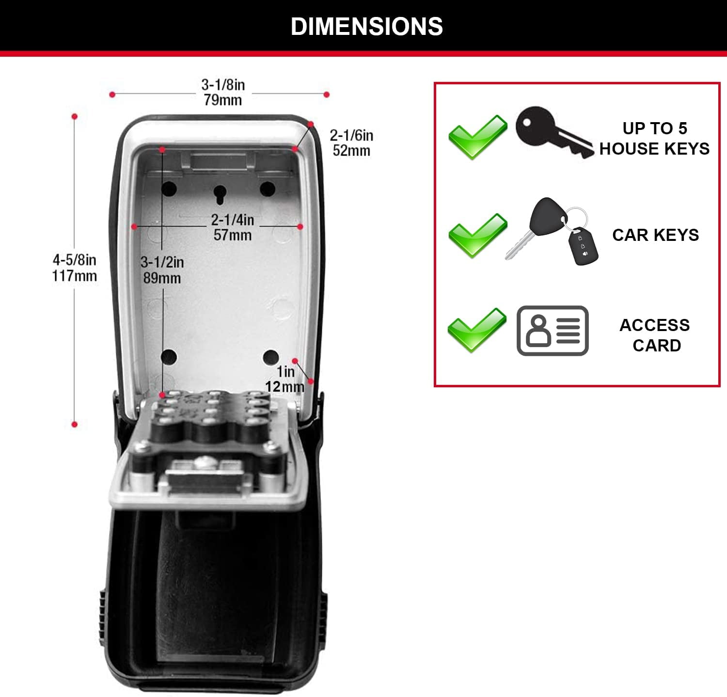 Master Lock - 5423E Push Button Select Access® Key Safe