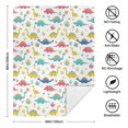 thumbnail image 5 of Cute Dinosaur Cartoon Pattern Soft Sherpa Fleece Throw Blanket, Warm Cozy Plush Blanket for Sofa Bed Couch, All Season, 60"x80", 5 of 5