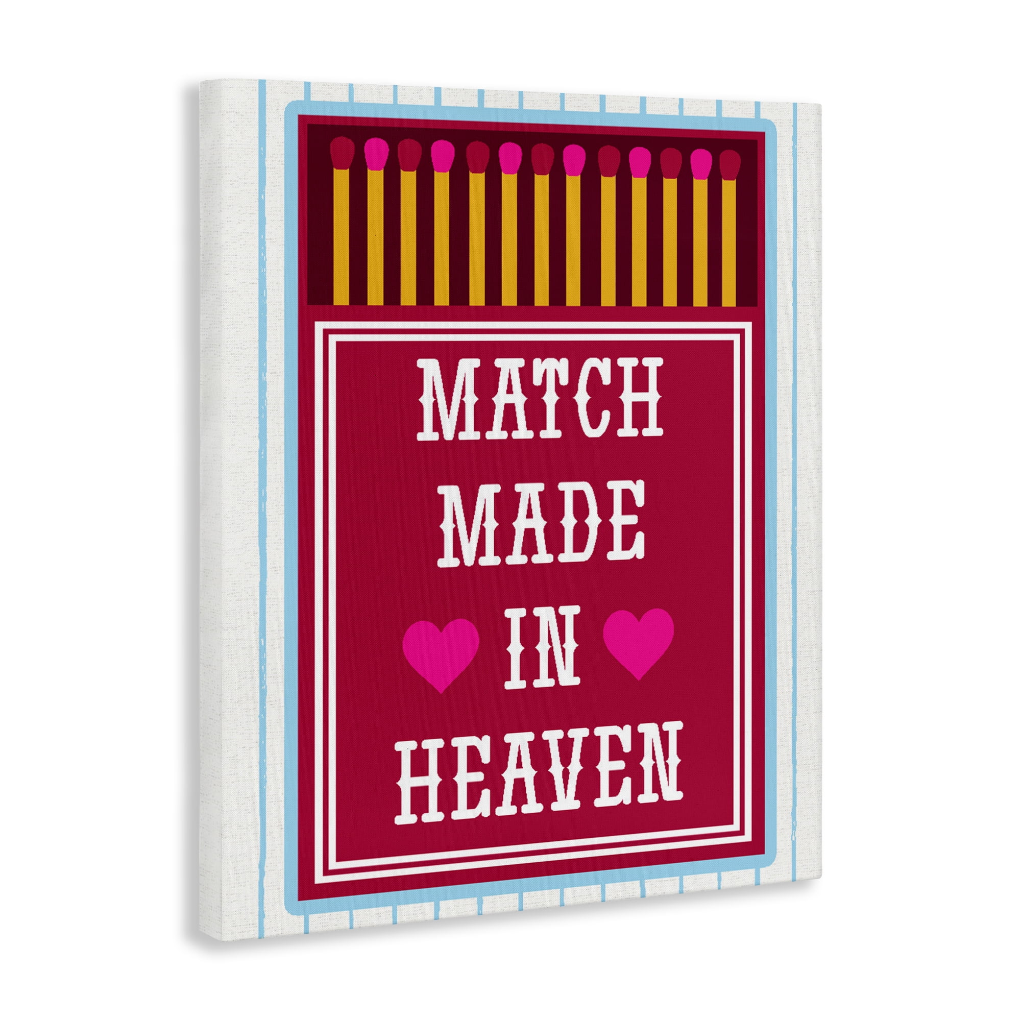 Stupell Industries Vintage Match Made In Heaven Canvas Wall Art, design by Lil' Rue