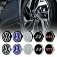 thumbnail image 2 of 4pcs 56/60/63/65/68mm Car Wheel Center Cover Hub Caps Stickers Accessories For VW Golf 4 Motion Polo Touran TDI R GTI SL VW 60MM BKG, 2 of 6