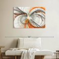 thumbnail image 2 of Elephant Stock An Abstract Wall Art - Horizontal Canvas Wall Art - Living Room Wall Decor - Abstract Canvas - Orange And Gray Decor - 39" x 26", 2 of 8