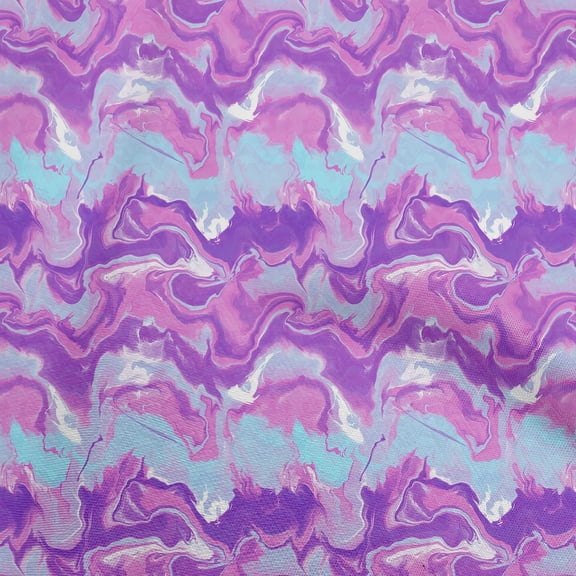 oneOone Polyester Spandex Purple Fabric Abstract Sewing Craft Projects Fabric Prints By Yard 56 Inch Wide