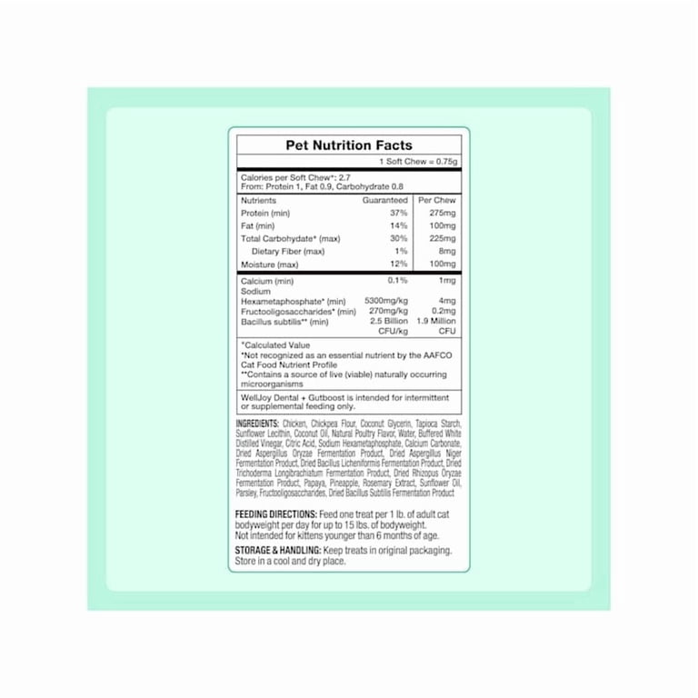 WellJoy Dual-Benefit Dental+ GutBoost Cat Treats, 3.2 oz photo 3