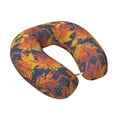 thumbnail image 2 of KLL Vintage Abstract Maple Leaf Art Pattern Memory Foam Cervical Neck Pillow Versatile U-Shaped Pillows for Home/Office/Camping/Travelling/Soft Washable Cover, 2 of 8